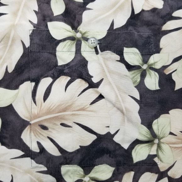 Campia Moda Shirt Mens Large Brown Floral Hawaiian Button Up Short Sleeve Casual - Picture 4 of 9